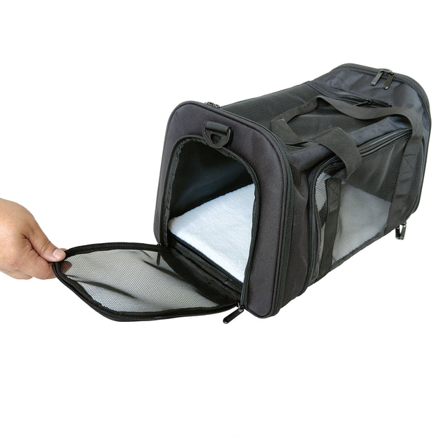 Dog bag Airline Approved Large Soft-Sided Collapsible Pet Travel Carrier for Dog Puppy,Cats,2 Kitty,Portable Dog Travel Carrier with 5 Doors,1 Storage Pockets,Removable Pads Easy to clean up
