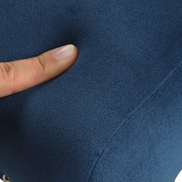 5-piece Counter Height Dining Table Set with One Faux Marble Dining Table and Four Upholstered-Seat Chairs,for Kitchen and Living room,Table : 42"L x42"Wx36"H,Chair:18.5"Wx23.2"Dx39.8"H,  Blue