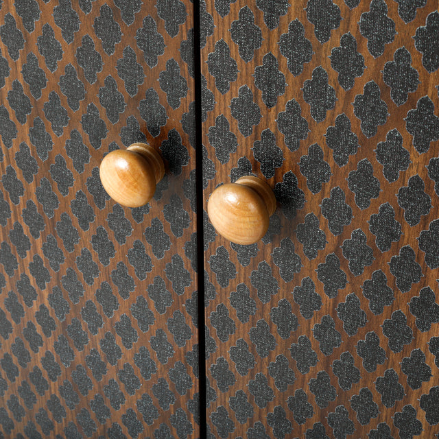 2 door cabinet, with 3D printed elements, for Bedroom, Living Room, Sofa Couch, Hall, Easy Assembly