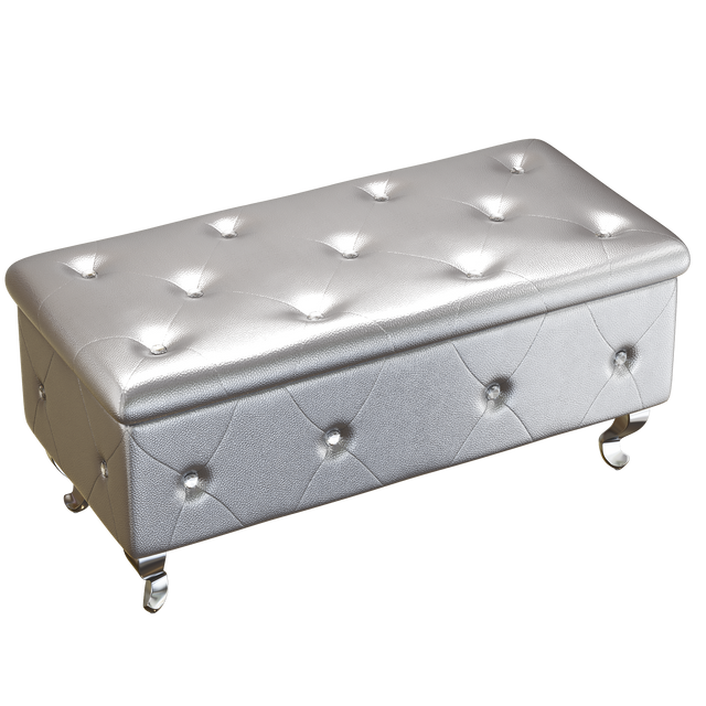 Storage Bench, Flip Top Entryway Bench Seat with Safety Hinge, Storage Chest with Padded Seat, Bed End Stool for Hallway Living Room Bedroom, Supports 250 lb