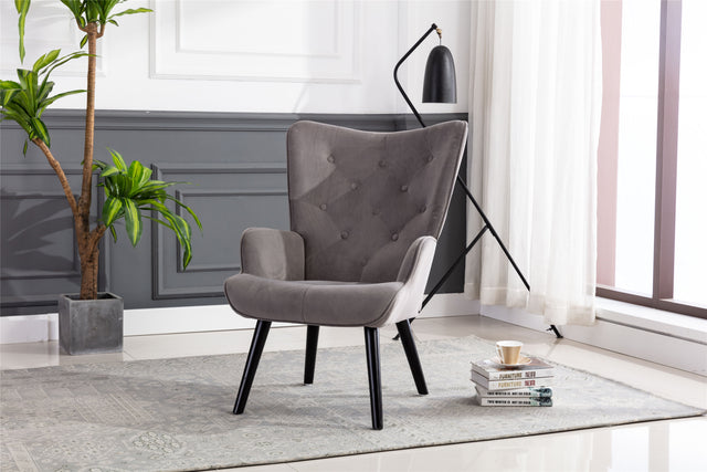 COOLMORE  Accent chair  Living Room/Bed Room, Modern Leisure  Chair  Silver  Grey