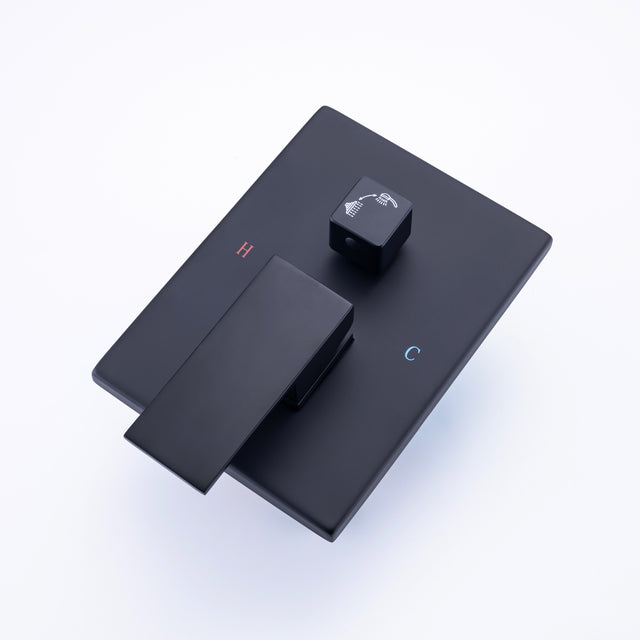 Rainfall 10 inch Shower System Bathroom Luxury Rain Mixer Silver Shower Combo Set Wall Mounted Shower Head Systems with High Pressure Head Hand Held Square Shower Head Polished Chrome Rough-in Valve