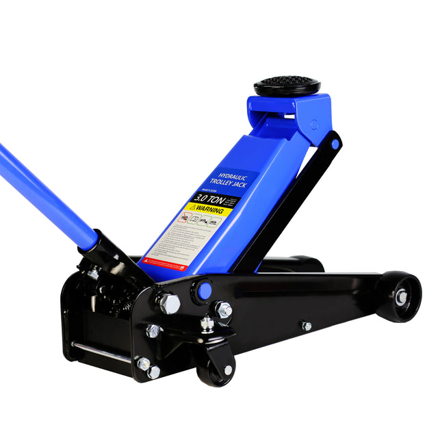 Hydraulic trolley Low Profile and Steel Racing Floor Jack with Piston Quick Lift Pump,3Ton (6,000 lb) Capacity, Blue