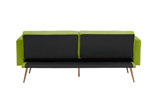 ETA 2022-02-21Cotton living room sofa. Rose metal feet convertible bed folds