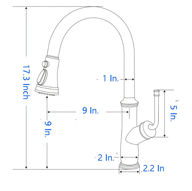 Kitchen Faucet with Pull Down Sprayer Modern Stainless Steel rv Kitchen Faucet