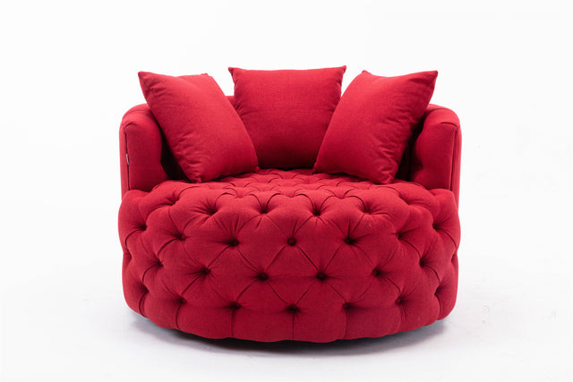 Modern  Akili swivel accent chair  barrel chair  for hotel living room / Modern  leisure chair  Red