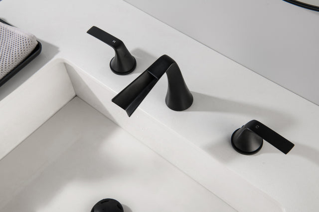 Two Handles Three-Hole Widespread Bathroom Faucet