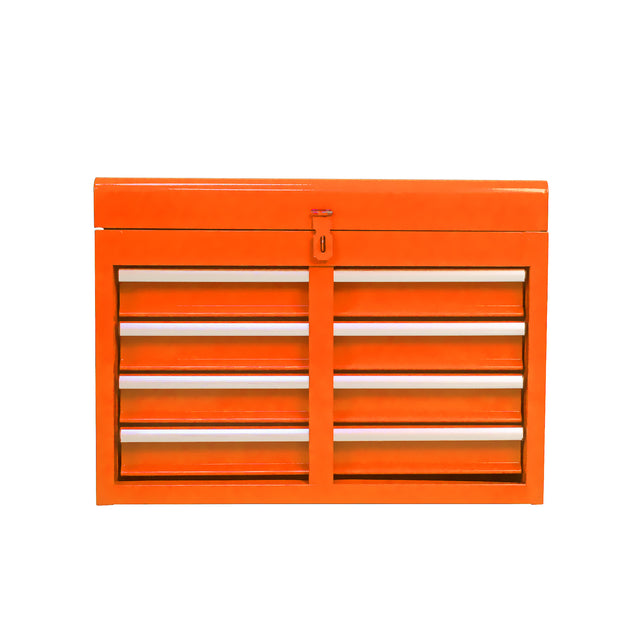 Detachable 5 Drawer Tool Chest with Bottom Cabinet and one Adjustable Shelf--Orange