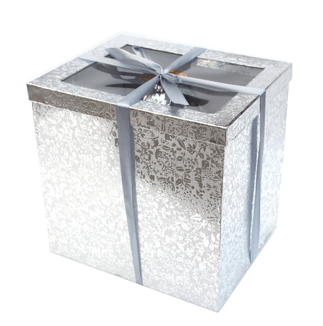 Ambrose Chrome Plated Crystal Embellished Ceramic Fruit Platter