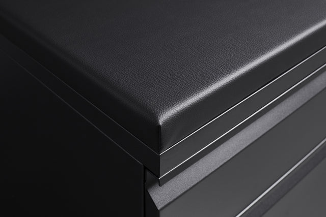 Mobile File Cabinet 2-Drawer Pedestal with Lock for Storage Use for Home Office and Business Enterprise,Legal/Letter Size Black,With 5 Wheels,with Leather cushion