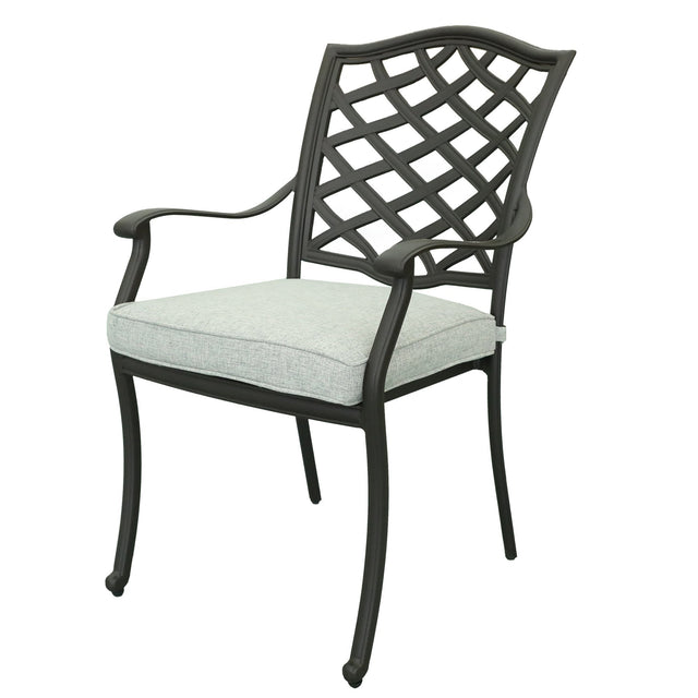 Dining Arm Chair, Grey, Set of 2