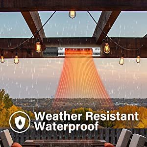 Simple Deluxe Wall Mounted Patio Outdoor Heater for Balcony, Courtyard with Remote Control