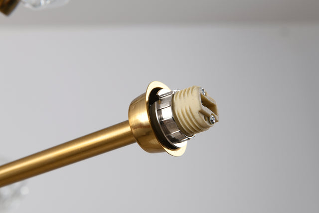 Modern American chandelier golden iron -9 bulb