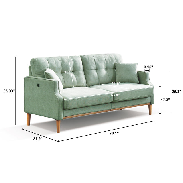 Living Space sofa 3 seater With Waterproof Fabric , USB Charge port