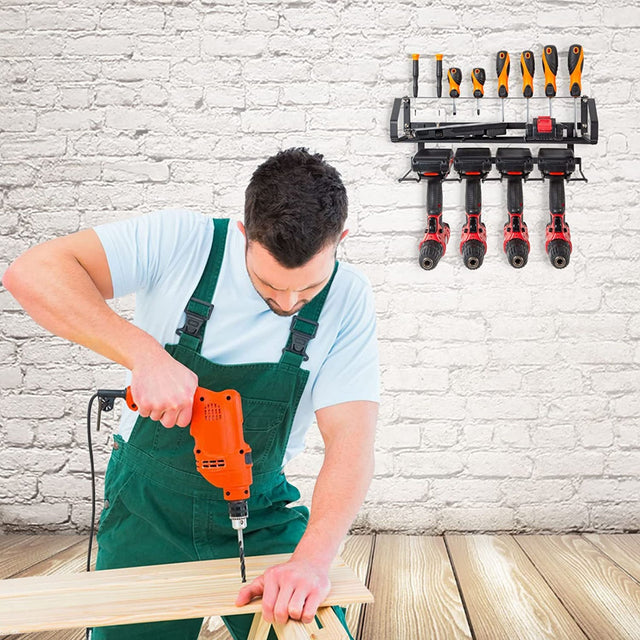 Power Tool Organizer for Garages and Warehouses, Wall Mounted Tool Organizer for Storing Drill Bits and Screwdrivers, Clearance Tools for Cordless Drills