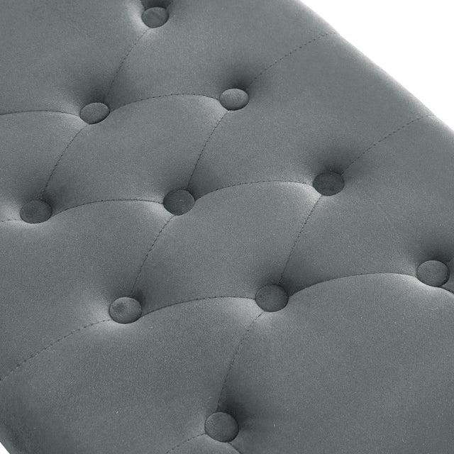 Velvet Shoe Changing Dark Grey  Footstool, Square Vanity Chair, Sofa Stool,Makup Stool .Vanity Seat ,Rest Stool. Piano Bench.Suitable for Clothes Shop,Living Room, Porch, Fitting Room Bedroom