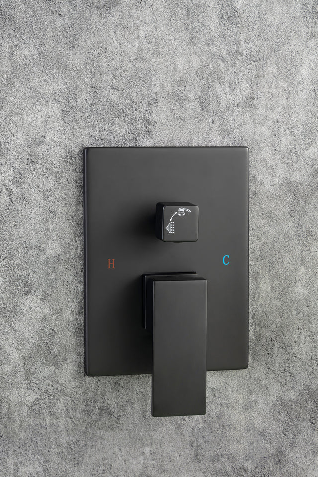 Waterfall Wall Mounted Bathtub Faucet with Hand Shower Swivel Tub Filler Faucet Single Handle Solid Brass