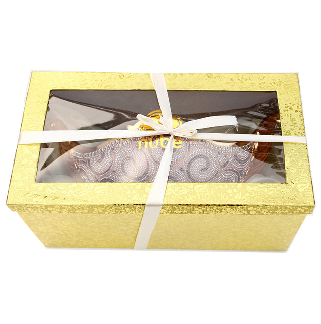 Ambrose Chrome Plated Crystal Embellished Ceramic Plate