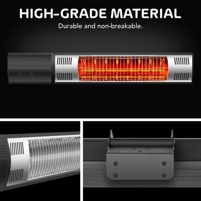 Simple Deluxe Wall Mounted Patio Outdoor Heater for Balcony, Courtyard with Remote Control