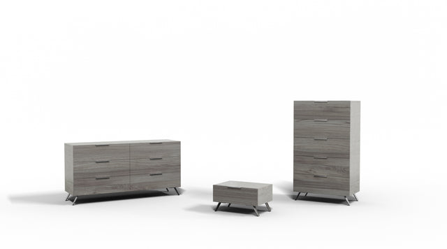 Nova Domus Bronx Italian Modern Faux Concrete & Grey Chest