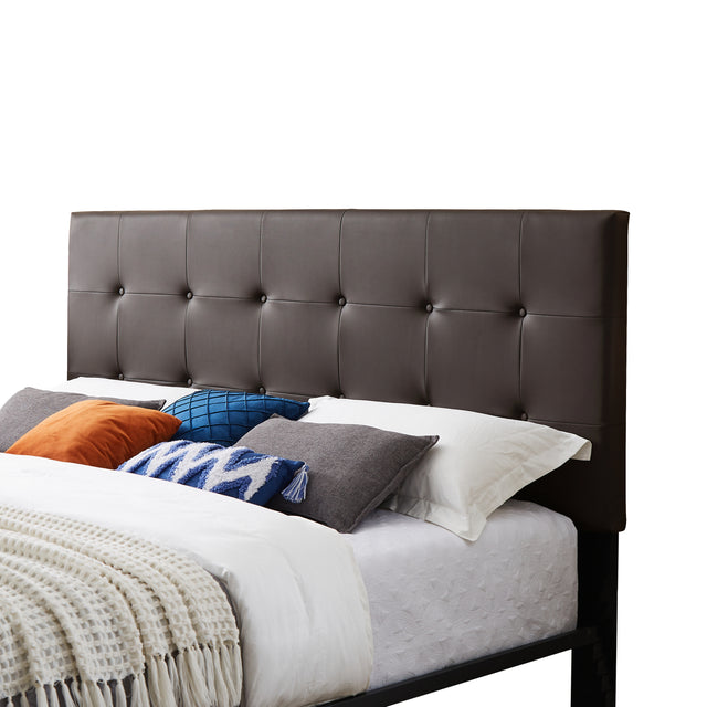 B112 King bed PVC cover haedboard with Sponge interlayer.  Strong iron frame with high temperature paint