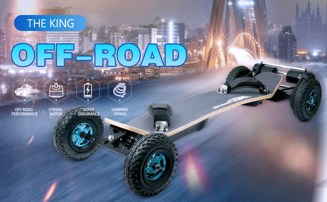 Electric Skateboards for Adults 3500W Electric Longboard Offroad Dual Belt Motors Mountain Board with Remote Up to 32MPH with 8 Inch Fat Tires and Max Load 330Lbs