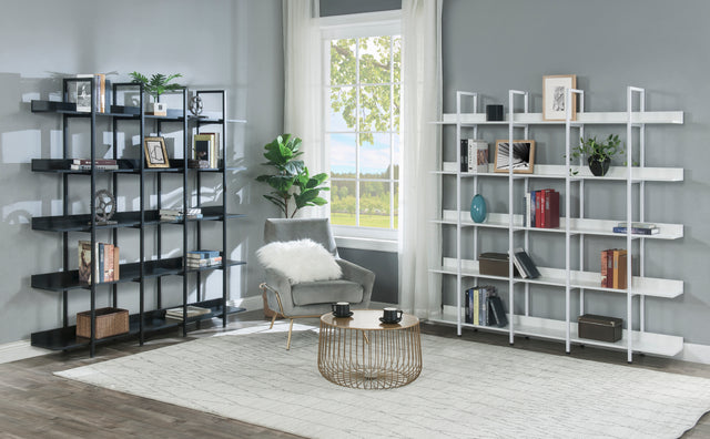 [VIDEO] 5 Tier Bookcase Home Office Open Bookshelf, Vintage Industrial Style Shelf with Metal Frame, MDF Board