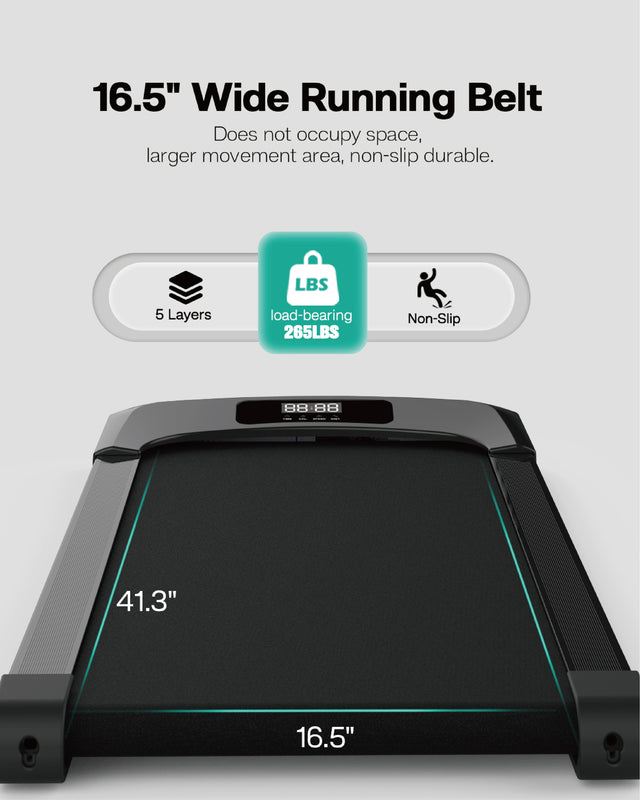 Under Desk Treadmill , Walking Treadmill 2 in 1 for Walking , Quiet and Powerful, Installation-Free, Whit