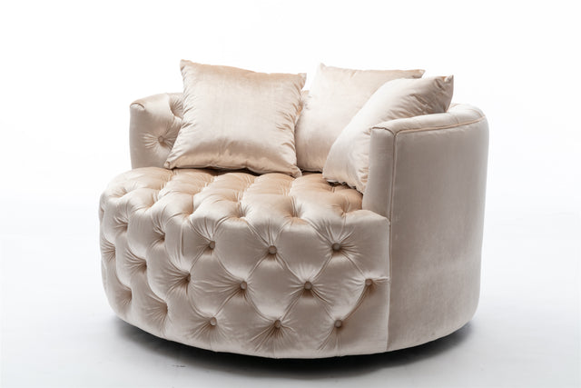 Modern  Akili swivel accent chair  barrel chair  for hotel living room / Modern  leisure chair  Beige