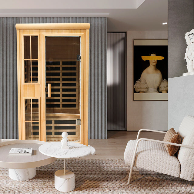 Far infrared sauna double room with Bluetooth audio app control