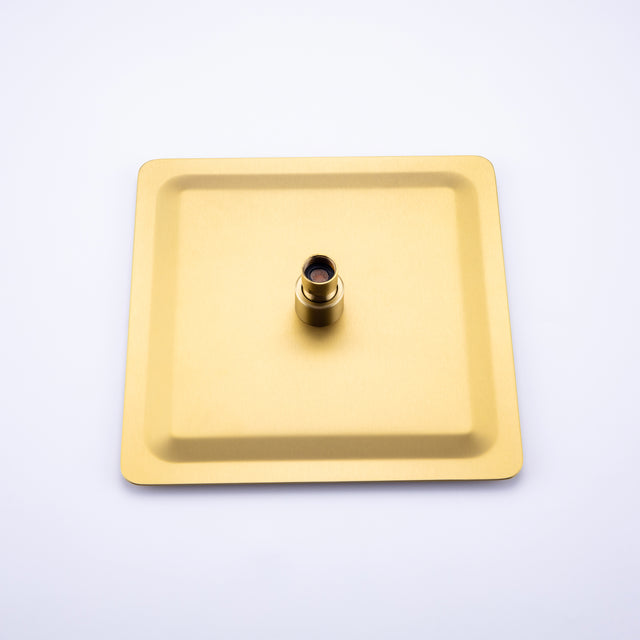 12 inch Ceiling Shower System Brushed Nickel Shower Combo Set for Bathroom, Rainfall Shower Faucet Ceiling Mounted Included Rough in Mixer Valve Body and Trim