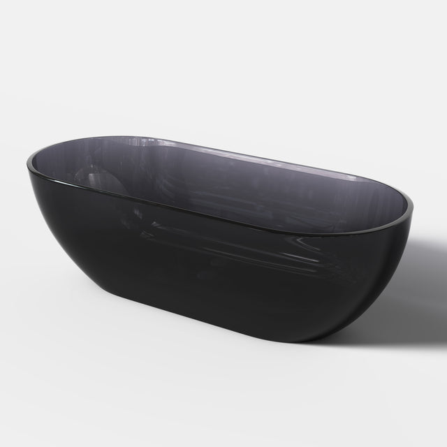 69 inch  Transparent grey  solid surface bathtub for bathroom