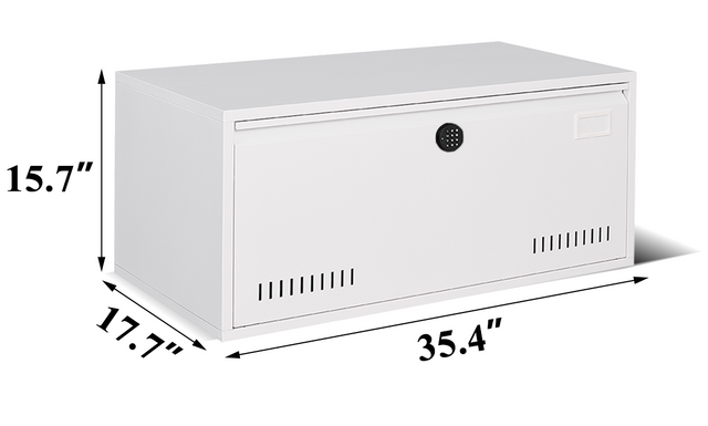 Electronic Digital Lateral File Cabinet, Large Drawer Metal Filing Cabinet with Hanging Rod for letter, A4, documents and so on, for Home Office using, Assembly Required