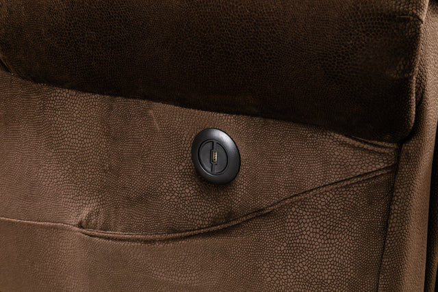 Electric lift recliner with heat therapy and massage, suitable for the elderly, heavy recliner, with modern padded arms and back, chocolate color