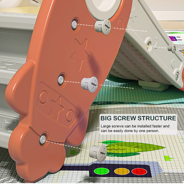 Toddler Slide Climber Set for Indoor Outdoor 3 Steps Freestanding Slide, Suitable Age1-5 Years Old Children Easy Set Up Baby Playset