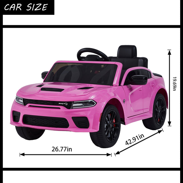 Licensed DODGE Charger，12v Kids ride on car W/Parents Remote Control ,electric car for kids,Three speed adjustable,Power display, slow start、USB,MP3 ,Bluetooth,LED light、Four wheel suspension