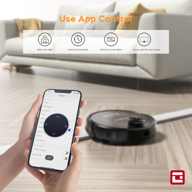 Geek Smart L8 Robot Vacuum Cleaner and Mop, LDS Navigation, Wi-Fi Connected APP, Selective Room Cleaning,MAX 2700 PA Suction, Ideal for Pets and Larger Home(Banned from selling on Amazon)