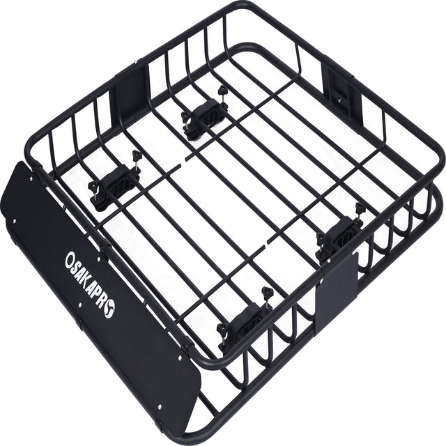 Rooftop Cargo Carrier Basket，Motoring Roof Rack,Top Mount Roof Rack 43"，black steel