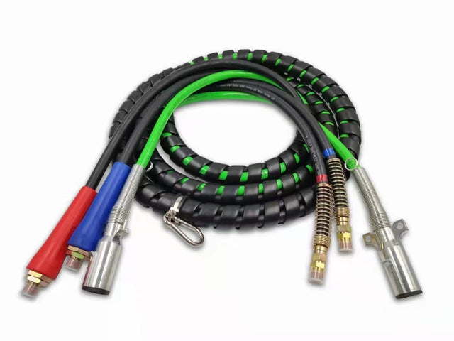 12FT 3-in-1 Wrap Set Air Line Hose Assemblies for Semi Truck Tractor Trailer
