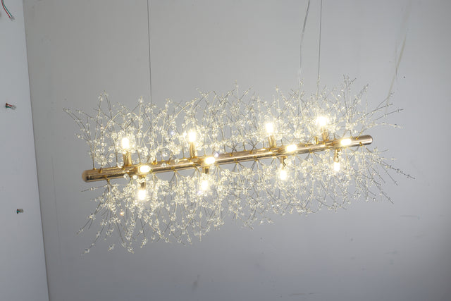 Modern American multi-particle crystal chandelier -12 bulbs -G9 lamp holder