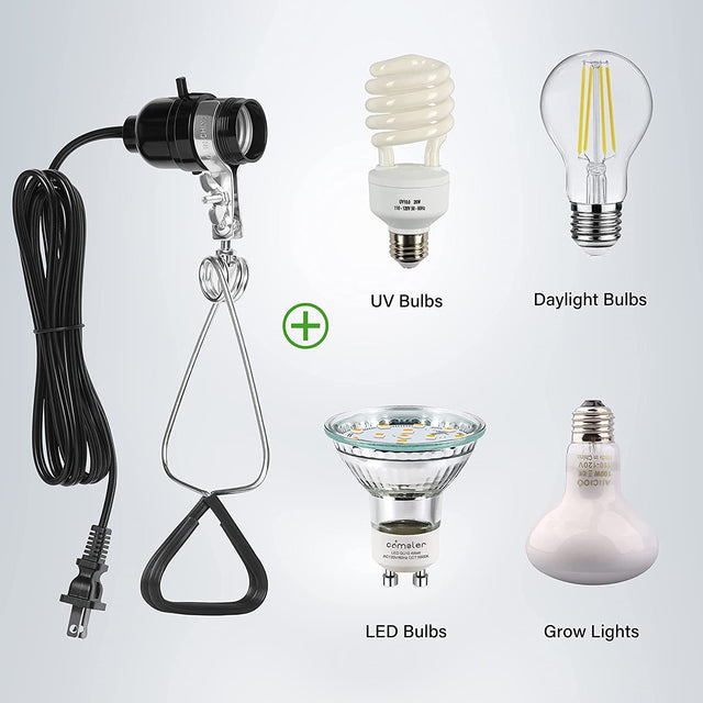 Simple Deluxe HIWKLTCLAMPLIGHTSX12 12-Pack Clamp Lamp Light with 5.5 Inch Aluminum Reflector up to 60 Watt E26/E27 (no Bulb Included) 6 Feet 18/2 SPT-2 Cord, Silver