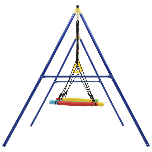 Outdoor Toddler Saucer Swing Set for Backyard, Playground Tree Swing Sets with Steel Frames,  with Disc Tree Swing Playset