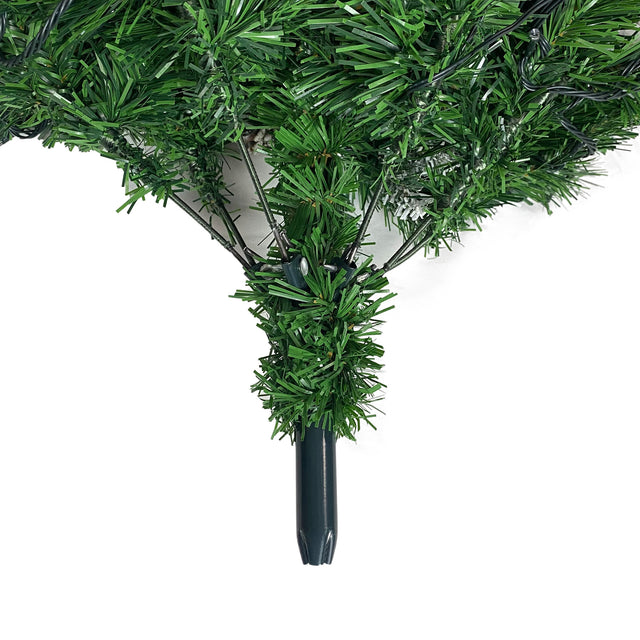 Pre-lit Xmas Tree Artificial Christmas 4-Piece Set,Garland, Wreath and Set of 2 Entrance Trees X-mas