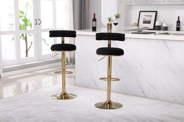 Bar Stools with Back and Footrest Counter Height Dining Chairs (2PCS/CTN)