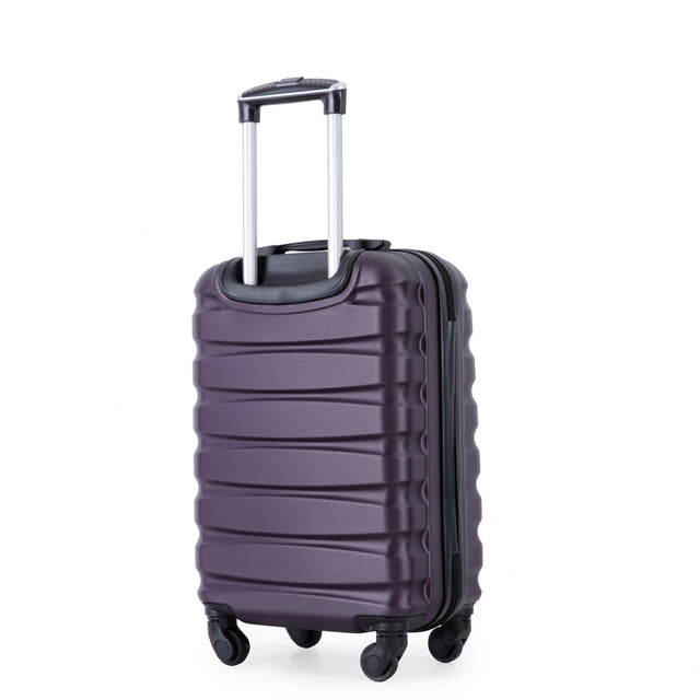 20" Carry on Luggage ABS Lightweight Suitcase, Spinner Wheels, TSA Lock, Purple