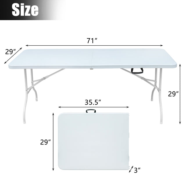 Multi-purpose outdoor folding 6ft casual picnic table game party table