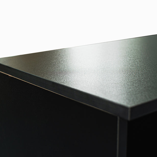FURNITURE & TV Stand Matte Body High Gloss Doors Modern TV Stand LED,Black