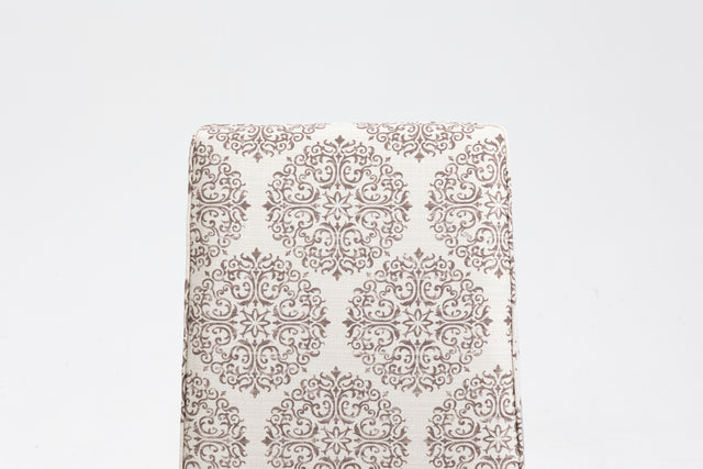 Cover Removable Interchangeable and Washable Coffee Medallion Fabric Upholstered Parsons Chair with Solid Wood Legs 2 PCS