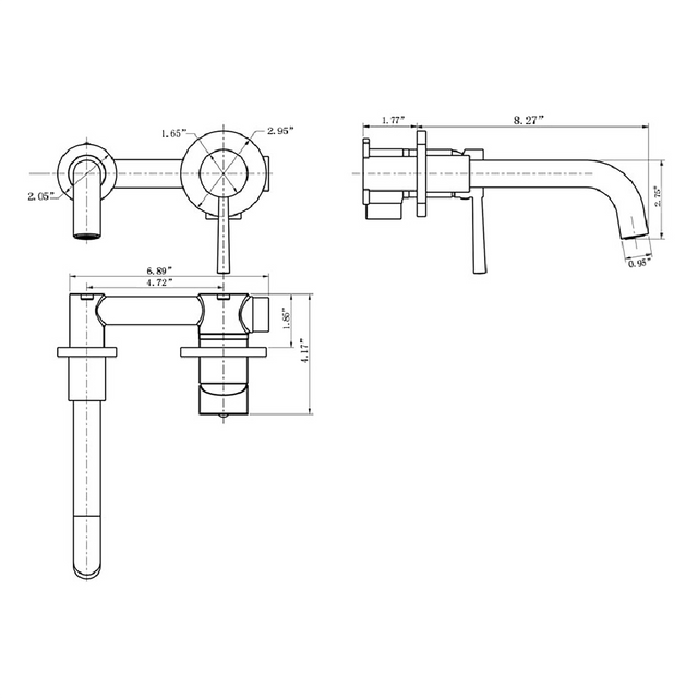 Wall Mounted Bathroom FaucetNK0909