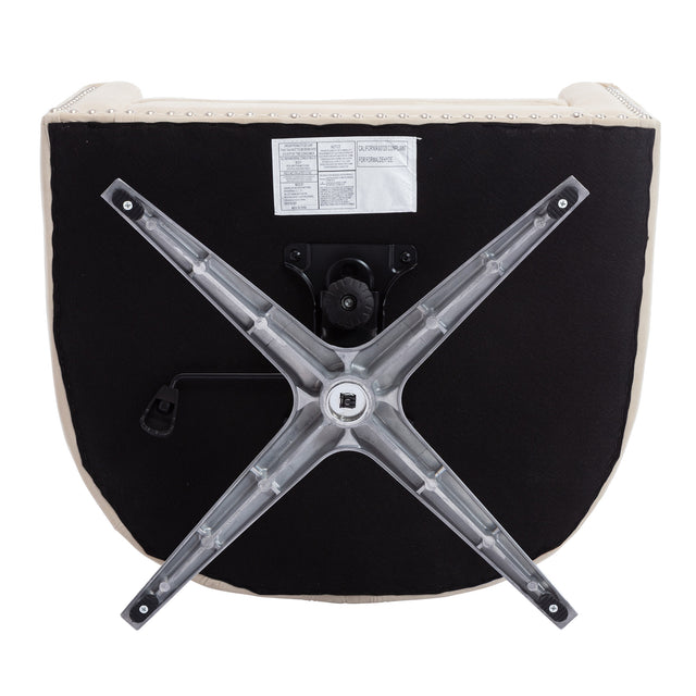 COOLMORE  Swivel  Barrel chair living room chair with nailheads and Metal base